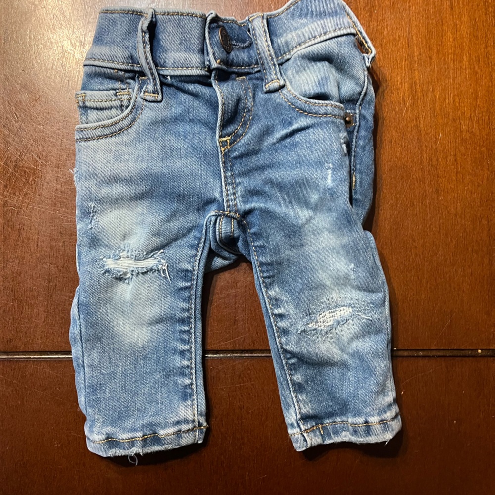 Stylish Distressed Blue Denim Jeans